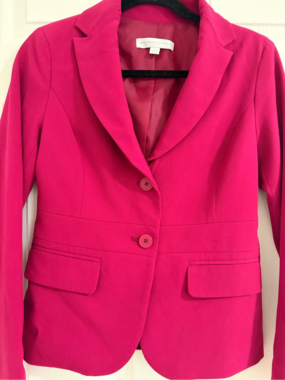 New York & Company Hot Pink Tailored Women's Blazer